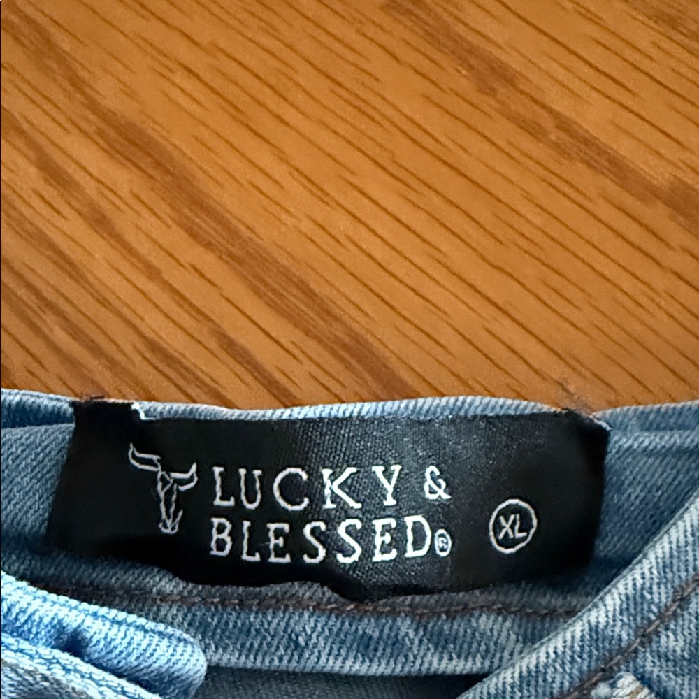 Lucky & Blessed Denim Top - Picture 2 of 2